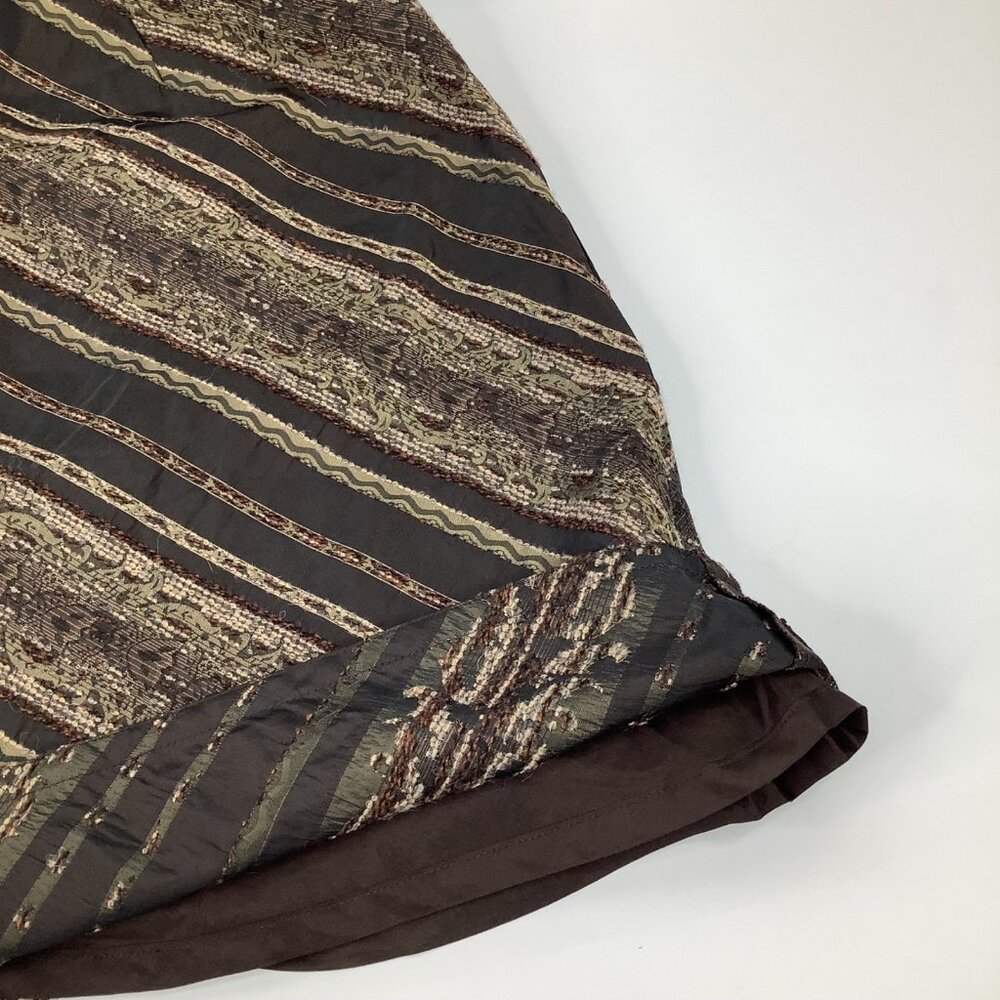 J. Jill Size 8P Elegant Brown Striped A-Line Skirt Tapestry Style Preppy Office - Picture 8 of 8